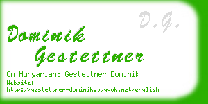 dominik gestettner business card
